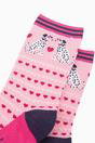 Pink Dalmatians Love Hearts Bamboo Socks - Pink, Image 3 of 4
