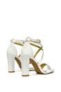 Ivory XY LONDON Ivory 'Briella' Strappy Sandals With High Block Heels, Image 4 of 5