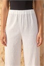 White Petite Textured Stretch Trouser, Image 4 of 4