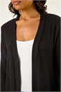 Black Longline Knit Cardigan, Image 5 of 5