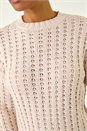 Beige Textured Knit Jumper, Image 5 of 5