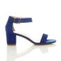 Royal Blue AJVANI Royal Blue Mid Block Heel Ankle Strap Sandals, Image 2 of 6