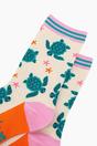 Cream Sea Turtles Starfish Bamboo Socks, Image 3 of 4