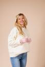 Pink Bow Knitted Gloves, Image 3 of 4