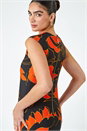 Orange LIMITED Floral Premium Stretch Shift Dress, Image 4 of 5
