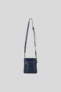 Navy Real Leather Crossbody Bag with Adjustable Strap, Image 4 of 5