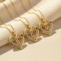 Gold Statement Love Heart Initial Necklace Gold Plated Necklace, Image 4 of 6