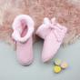 Pink Faux Fur Lined Ankle Boots Slippers, Image 4 of 6