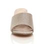 Rose Gold AJVANI Rose Gold Mid Block Heel Peep Toe Mules Sandals, Image 6 of 6