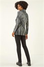 Grey Cowl Neck Buttoned Top, Image 3 of 5