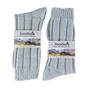 Grey 1 Pack Ladies Lightweight Soft Knitted 100% Pure Wool Bed Socks, Image 4 of 4