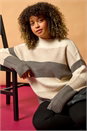 Natural  Curve Colour Block Stripe Knit Jumper, Image 6 of 7