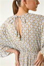 Light Blue  Shimmer Boho Border Maxi Dress, Image 5 of 5