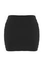 Black WOVCOR Black Ruched Draped High Waist Skirt Style Bikini Bottom with Shaping Fit, Image 4 of 4