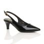 Black Mid Heel Slingback Pointed Toe Court Shoes, Image 1 of 6