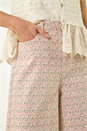 Light Pink Floral Print Frayed Edge Ankle Jean, Image 6 of 6