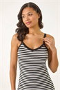 Black Stripe Crochet Midi Dress, Image 4 of 5