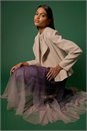 Pink Ombre Dip Dye Mesh Layered Skirt, Image 7 of 7