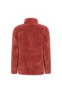Dark Orange Teddy Fleece Quarter Zip Fleece Top, Image 3 of 5