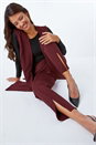 Wine Premium Stretch Split Hem Trouser, Image 1 of 5