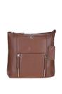 Brown 'Donegal' Practical Real Leather Shoulder Bag, Image 1 of 5