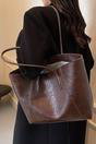 Brown Large Tote Handbag With Shoulder Strap, Image 3 of 3