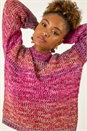 Pink Metallic Ombre Knit Jumper, Image 1 of 5