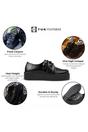 Black TUK Footwear Black Viva High Creeper Leather Goth Shoes, Image 3 of 7