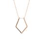 Rose Gold Fine Diamond Rhombus Ring Holder Necklace in Sterling Silver, Image 1 of 5