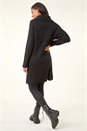 Black Roll Neck Knitted Jumper Dress, Image 3 of 5
