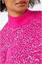 CERISE Fluffy Sequin Embellished Jumper, Image 6 of 6
