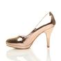 Rose Gold AJVANI Rose Gold High Heel Court Shoes, Image 3 of 6