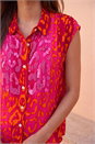 Pink Animal Print Embellished Blouse, Image 3 of 4