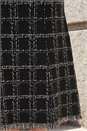 Black Textured Knit Tweed Skirt, Image 4 of 4