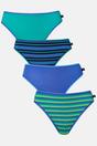Multi British Boxers Multi Pack of Four "Perfect Day" Bamboo High Leg Knickers, Image 1 of 8