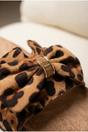 Multi Saoirse Leopard Print Bow Detail Sliders, Image 2 of 4