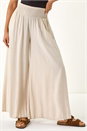 Stone Relaxed Wide Leg Trouser, Image 4 of 7