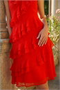 ORANGE Petite Ruffle Tiered Shift Dress, Image 4 of 4
