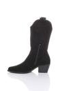 Black Low Cuban Heel Embroidered Cowboy Western Boots, Image 3 of 4