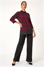 Red Geometric Print 2 in 1 Top, Image 2 of 5