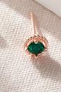 Green Rose Gold Round Emerald Green CZ Studs, Image 2 of 2