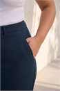 Navy  Curve Straight Leg Trouser , Image 4 of 4