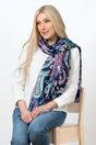 Purple Paisley Print Lightweight Scarf, Image 2 of 2