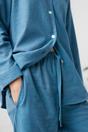 Teal "Stornoway" Herringbone Brushed Cotton Pyjama Set, Image 4 of 4