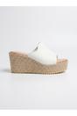 White iKrush White Rosa Womens Espadrille Wedge Sandals, Image 4 of 4