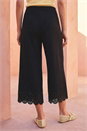Black Laser Cut Wide Leg Trouser, Image 3 of 4
