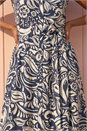 Navy  Petite Abstract Midi Shirt Dress, Image 4 of 4