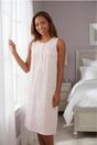 Pink Camille Lingerie Pink 100% Organic Cotton Sleeveless Nightdress, Image 5 of 6