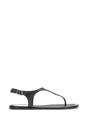 Black XY LONDON Black 'Kaylee' Jelly T-Bar Strappy Flat Jelly Sandals With Toe Post, Image 1 of 5