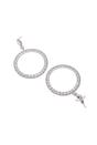 Silver Dazzling Hoop Drop Earrings, Image 3 of 4